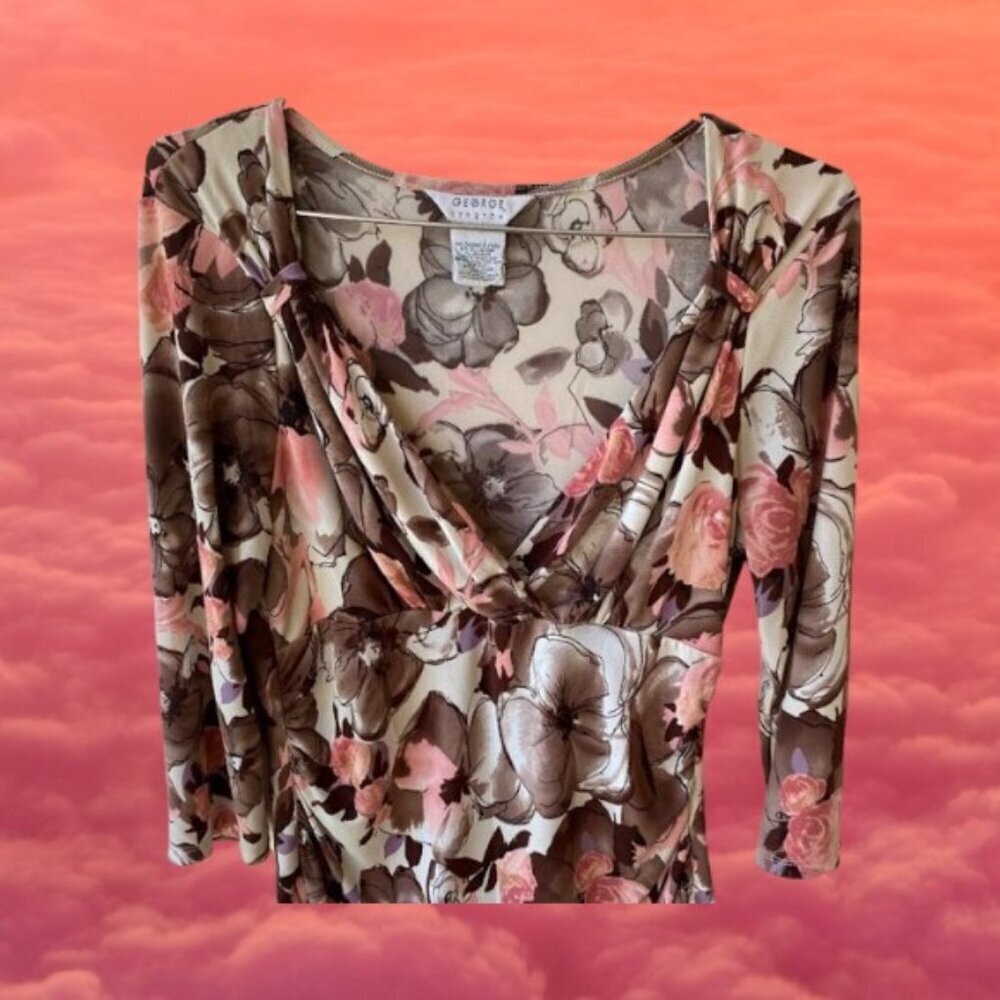 George Stretch Women's Hi-Low Floral Top